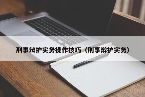 刑事辩护实务操作技巧（刑事辩护实务）  第1张