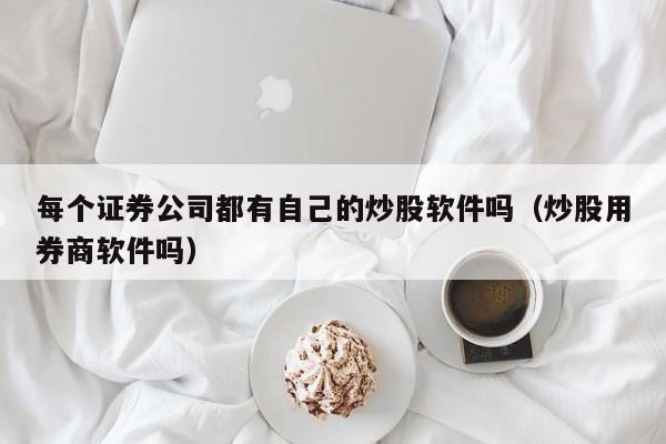 每个证券公司都有自己的炒股软件吗（炒股用券商软件吗）  第1张