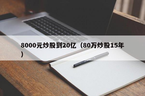 8000元炒股到20亿（80万炒股15年）  第1张