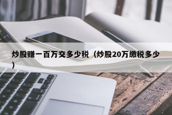 炒股赚一百万交多少税（炒股20万缴税多少）  第1张