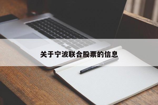 关于宁波联合股票的信息  第1张