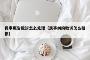 民事原告败诉怎么处理（民事纠纷败诉怎么赔偿）