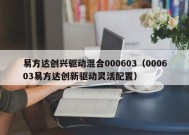 易方达创兴驱动混合000603（000603易方达创新驱动灵活配置）