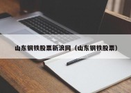 山东钢铁股票新浪网（山东钢铁股票）