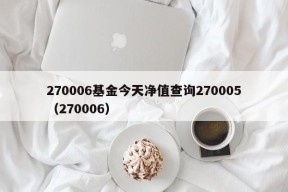 270006基金今天净值查询270005（270006）