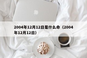 2004年12月12日是什么命（2004年12月12日）