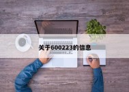 关于600223的信息