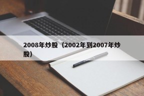 2008年炒股（2002年到2007年炒股）