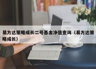 易方达策略成长二号基金净值查询（易方达策略成长）