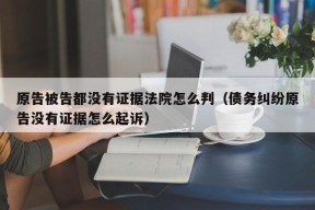 原告被告都没有证据法院怎么判（债务纠纷原告没有证据怎么起诉）