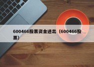 600466股票资金进出（600466股票）