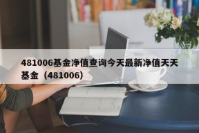 481006基金净值查询今天最新净值天天基金（481006）