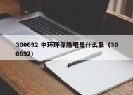 300692 中环环保股吧是什么股（300692）