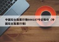 中国石化股票行情600187今日股价（中国石化股票行情）